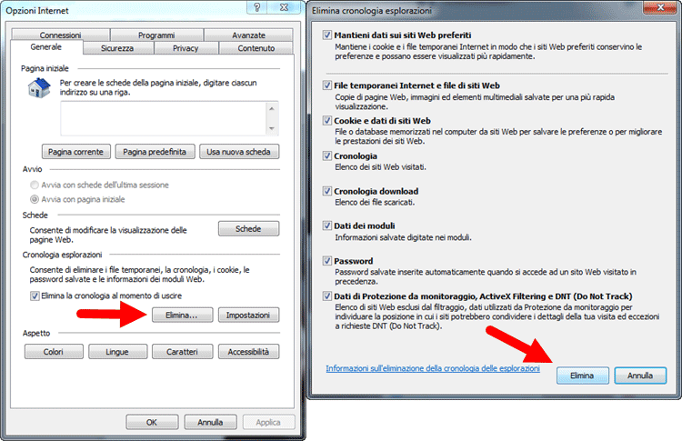 come svuotare cache microsoft internet explorer