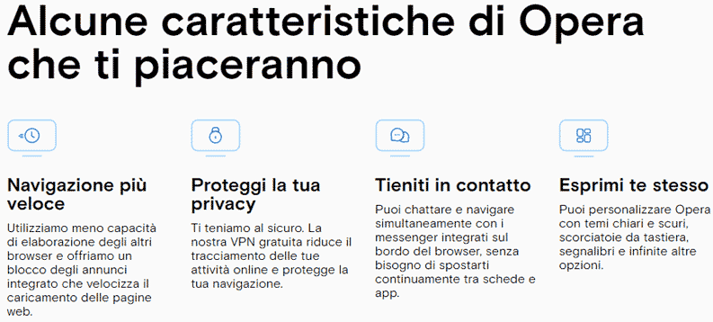 opera browser caratteristiche