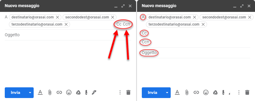 come spedire mail a più destinatari