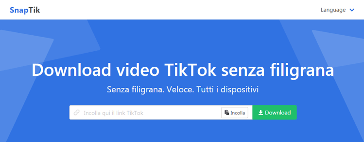 scaricare video da tiktok online