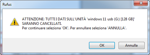 rufus dati cancellati usb