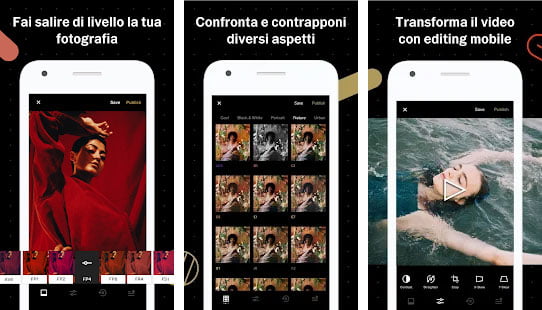 VSCO app per modificare le foto 